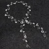 Crystal Handmade Long Bridal Hair Tiara Veil Headpiece Pearl Hairbands Wedding Hair Accessories Bride Head Chain295s