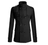 남성 영국의 더블 브레스트 코트 남자 겨울 슬림 모직 자켓 코트 남성 패션 의류 코트는 M-3XL 탑 블렌딩