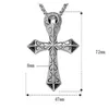 Hip Hop Old School Senaste Fashion Cross Silver Necklace Pendant, montering för DIY Wish Necklace Women Man Jewelry S18101607