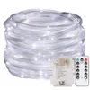 LED -strängar Fairy Rope Lights Battery Operated String Light 33ft 8 Mode Waterproof Firefly Lighting med fjärrtimer för utomhus1390727
