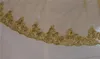 Настоящий POS кружевной край два слоя длиной золотой вуаль с расчесыванием 3 метра красивая свадебная вуали Mariage4485929