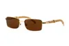 Lunettes de soleil en bois classiques de marque demi-Fames hommes femmes lunettes en corne de buffle avec boîte d'origine gafas lentes oculos de sol7743401