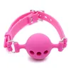 S /M Large Size Full Silicone Ball Gag for Women Adult Game Head Harness Mouth Gagged Bondage Restraints Sex Products Sex Toy