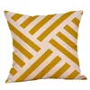 funda cojin 45x45cm Mustard Pillow Case Yellow Fall Autumn geometric cushion Cover sofa pillow covers decorative pillowcase