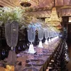 2017 ultimo lusso Shiny Wedding Decor centrotavola di cristallo perline stringa Strada Piombo partito Table Decoration Puntelli