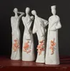Seramik moda genç kızlar lady figürleri ev dekor el sanatları odası seramik el sanatları süs porselen figürinler bağbozumu heykeli