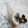T1B/серый Ombre 7a U-наконечник наращивание волос человеческие бразильские капсулы Remy 100S Nail U-наконечник кератиновые наращивание волос 100G Fusion наращивание волос