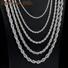 Fashion Jewelry Stainless Steel Necklace 2mm 4mm 6mm Rope ed Link Chain Silver Color For Men Women Gift SC12 N9991162