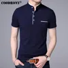 Fashion Coodrony Mandarin Collar Short Sleeve Tee Shirt Men Spring Summer Top Men Brand Clothing Slim Fit Cotton T Shirts Asi9722199