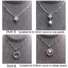 MLJY Pearl Necklace Settings 925 Sliver Pendant Settings Styles Mix DIY Pearl Necklace For women Jewelry Settings With Chain Chris6161877