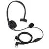 10pcs 2 Pin PTT MIC Earpiece Headphone Headset for Motorola GP300 PRO1150 Black