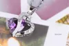 New wholesales fashion brand women Sliver plated import zircon Austrian crystal heart pendant necklace jewelry a988