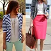 Bahar Kadınlar Ince Blazer Coat 2018 Yeni Moda Rahat Ceket Uzun Kollu Bir Düğme Takım Elbise Bayanlar Blazers İş Giyim L18101301