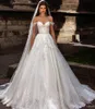 Noiva New Vestidos Casamento Princess Dresses Off Shoulders Beaded Arabic Robe De Mariage Garden Church Wedding Bridal Gowns