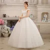 Pas cher personnalisé nouvelle arrivée Style coréen princesse dentelle col en v robe de mariée Vintage robe de mariée vestido de noiva Appliques