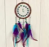 Antique Imitation Dreamcatcher Gift checking Dream Catcher Net With natural stone Feathers Wall Hanging Decoration Ornament GA461