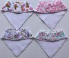 2 group Handdrawing INS flower Flamingo design bibs Burp Cloths newborn baby girl waterproof Pure cotton double layer bibs burp cloths