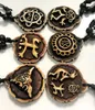 Yqtdmy 12 PCs Taino Coqui Frog Cemi Sun Turtles Kokopelli Imitieren Sie die Yak Knochen -Halskette alle 6 Stile wählen 3798222