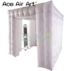 파티를위한 두 문 또는 Ace Air Art가 만든 두 개의 문이있는 흰색 풍선 사진 부스 텐트