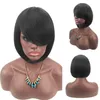 Offre spéciale dentelle avant perruques de cheveux humains courte Bob perruque cheveux brésiliens raides pour les femmes noires couleur naturelle dentelle perruque poupée