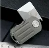 MINI KEYCHIAIN KNIFE FATTY M390 100% 61HRC StoneWashed Blad Titanhandtag Pocket Kniv Keychain Folding Presentkniv för Man 1pcs