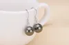 YHAMNI mode réel 925 en argent Sterling naturel noir perle pendentif collier boucles d'oreilles ensemble de bijoux de mariage ensembles pour les femmes TZH001