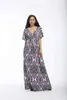 Speed new dress, western , deep V long skirt, Thailand wind print big size dress.