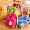 Mignon fleur pull-style faisceau poche créative bonbons frais couleur sac de rangement fleur chaîne enfants filles dame porte-monnaie portefeuilles