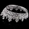 Europeisk Princess Bröllop Kronor Kvinnor Bridal Tiaras Hårband Kristall Rhinestone Tiara Kronor Hårband Flickor Hår Smycken Tillbehör