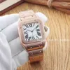 2019 роскошные часы Кварцевые наручные часы из нержавеющей стали розовое золото алмазный дизайнер для мужчин женские модные часы