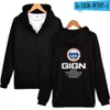 Gign Gendarmerie 2017 Hoodies Men Zipper Fashion Style Hoodies Män Hip Hop Streetwear Long XXXXL Plus Storlek