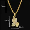 5 stks HIP HOP GOUD Kleur Iced Out Ketting Bling US Dollars Portemonnee Hangers Kettingen Voor Heren Verklaring Sieraden