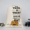 9 styles Halloween Large Canvas bags cotton Drawstring Bag With Pumpkin devil spider Hallowmas Gifts Sack Bags kids candy pouch