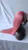 brazilian virgin hair lace front wigs Long pink human hair wigs for black women full lace pink hair wig