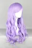 Cosplay Costume Wigs 70cm Purple Long Wavy Curly Japanese Harajuku lolita Hair