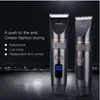 Professionell vattentät hår trimmer LED-display Mäns frisyrskärmaskin Grooming Low Noise Clipper Titanium keramikblad