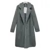 OEAK Winter Thicken Women Long Coat Faux Fur Jackets Teddy Bear Cardigan Coat Plus Size Female Lamb Wool Outwear abrigo mujer