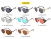 Lunettes de soleil de créateurs de luxe pour femmes pour hommes marque Fashion Metal Frame côté rond vintage rétro steampunk gothique cercle hippie rétro 6337806