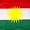 Bandiera curda 90150 cm Kurdistan Poldish Poldish Poldish Banding e Bannes 2 lati stampati Home8133274