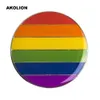 Gay Pride Aseksualna flaga Rozet Metal Chapas Metalicas Pins Icon Plecak Broszka na prezent
