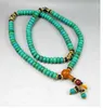 Turchese abaco perla 5x8mm Buddha perline braccialetto 108 rosari per scongiurare il male collana lunga collana miglior regalo per uomini e donne