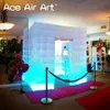 Tente gonflable adaptée aux besoins du client de partie d'armoire de selfie d'air de kiosque de cabine de photo de fond pour le mariage et les événements