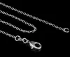 Migliori catene Collane Collana a catena in argento sterling Moda 1MM Collana a croce Collana a catena 16 18 20 22 24 pollici Lunga di alta qualità