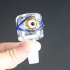 Färgglada Heady Glass Eye Bowl Vattenrör för Bongs Hookahs med Man 14mm Joint Dab Rigs