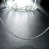Hot Sale Retail Wholesale 925 Silver Plated Necklace Women Man Necklace 2mm 16 18 20 22 24 Inch Twist Rope Chain Jewelry Accesories
