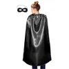 Vuxenstorlek Plain Show Cape Party Custome Super Hero Cosplay Solid Color Cape med Satin Single Lace-Up