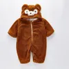 Cute Baby Inverno Duffy Bear Pagliaccetto Fleece Bambini Pigiama Costume di Natale Toddler Tuta Abbigliamento per bambini Bambini Tuta da arrampicata