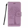 Empreinte Portefeuille Cas Pour Iphone 15 14 Pro Max 13 Mini 12 11 XR XS X 8 7 6 Fleur En Cuir Papillon Flip Cover Lucky Tree Mignon Hibou De Luxe Imprimer Rose Filles Titulaire Pochette Sangle