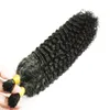 Braziliaans krullend haar Remy keratine I Tip Menselijk haarverlenging Met ingebouwde Europese fusiehaar 100g Snel 3078661