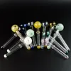 Great Pyrex Olie Burner Pijp Goedkope Glas Oliebrander Pijpen Gekleurde Glas Water Pipe Bubbler Roken Water Hand Pipe Tabak